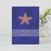 Invitation Mariage de plage élégante thème de fête (Debout devant)