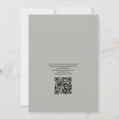 Invitation Mariage de plage en été avec QR Code pour RSVP (Dos)