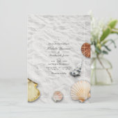 Invitation Mariage de plage en été avec QR Code RSVP (Debout devant)