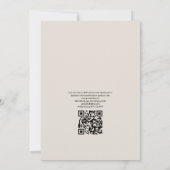 Invitation Mariage de plage en été avec QR Code RSVP (Dos)