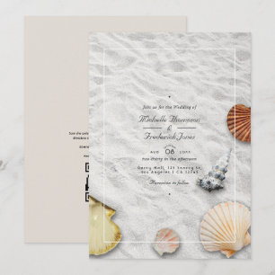 Invitation Mariage de plage en été avec QR Code RSVP