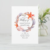 Invitation Mariage de plage en été avec QR Code RSVP (Debout devant)