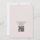Invitation Mariage de plage en été avec QR Code RSVP (Dos)