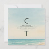 Invitation Mariage de plage en fuite (Dos)