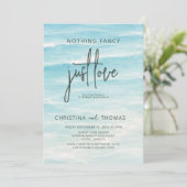Invitation Mariage de plage en fuite (Debout devant)