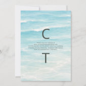 Invitation Mariage de plage en fuite (Dos)
