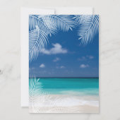 Invitation Mariage de plage en soirée (Dos)