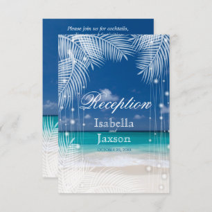 Invitation Mariage de plage en soirée - Réception