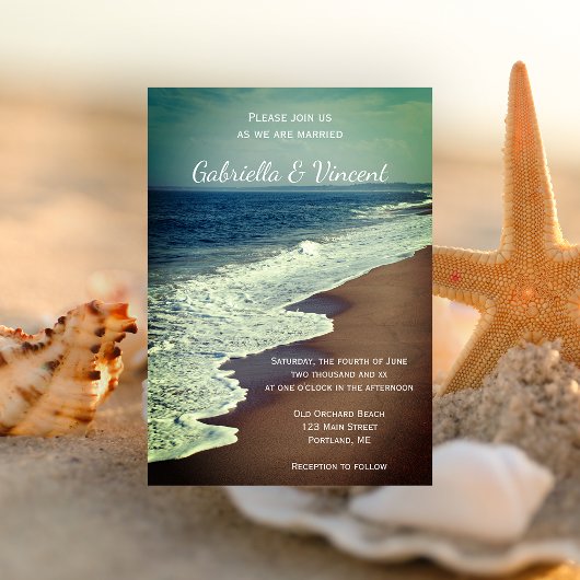 Invitation Mariage de plage et de plage