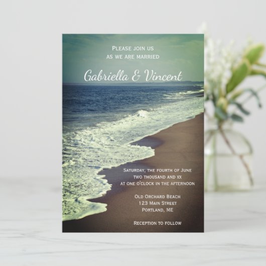 Invitation Mariage de plage et de plage (Debout devant)