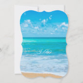 Invitation Mariage de plage fleurie tropicale (Dos)
