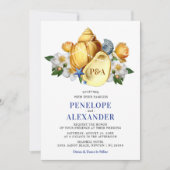 Invitation Mariage de plage floral coquillage magique (Devant)