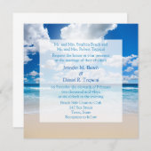 Invitation Mariage de plage Invitation Mariage tro (Devant / Derrière)