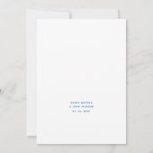 Invitation Mariage de plage minimal unique (Dos)