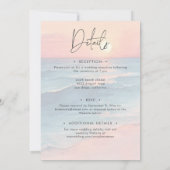 Invitation Mariage de plage moderne au coucher du soleil rect (Dos)