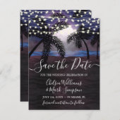 Invitation Mariage de plage nuits d'été Save the Date (Devant / Derrière)