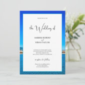 Invitation Mariage de plage océanique côtière (Debout devant)