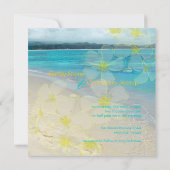 Invitation Mariage de plage/plumérias de sable (Dos)