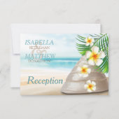 Invitation Mariage de plage pour le Mr & Mrs. | Réception (Devant)