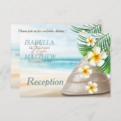 Invitation Mariage de plage pour le Mr & Mrs. | Réception (Devant / Derrière)