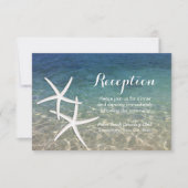 Invitation Mariage de plage Réception Tropical Starfish (Devant)