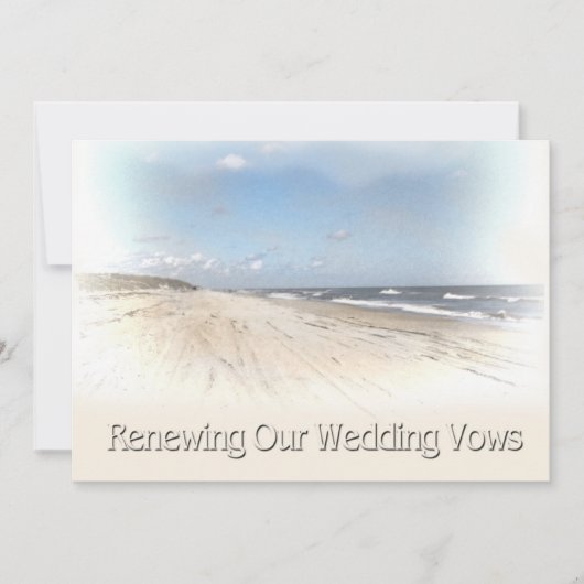Invitation Mariage de plage Renouvellement des vows Invitatio (Devant)