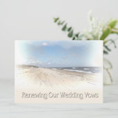 Invitation Mariage de plage Renouvellement des vows Invitatio (Debout devant)