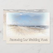 Invitation Mariage de plage Renouvellement des vows Invitatio (Devant / Derrière)