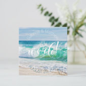 Invitation Mariage de plage Rompre les vagues que nous faison (Debout devant)