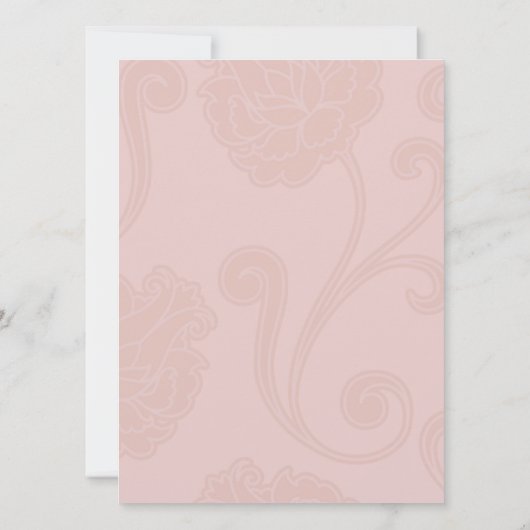 Invitation Mariage de plage rose vif Faux Vellum Overlay (Dos)
