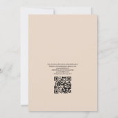Invitation Mariage de plage rustique en été, QR Code RSVP (Dos)