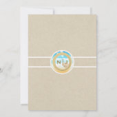 Invitation Mariage de plage rustique Kraft moderne élégant (Dos)