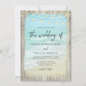 Invitation Mariage de plage rustique moderne QR Code Tout en  (Devant)