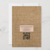 Invitation Mariage de plage rustique nautique avec QR Code RS (Dos)
