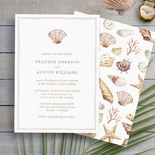 Invitation Mariage de plage simple
