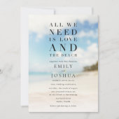Invitation Mariage de plage simple (Devant)