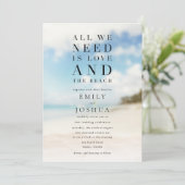 Invitation Mariage de plage simple (Debout devant)