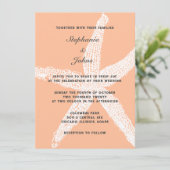 Invitation Mariage de plage Tropical blanc de poisson Starfis (Debout devant)