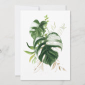 Invitation Mariage de plage tropical géométrique à l'aquarell (Dos)