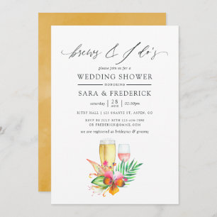 Invitation Mariage De Plage Tropical Se Réveille Avant Le I D