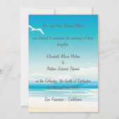 Invitation Mariage de plage tropicale (Dos)