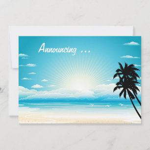 Invitation Mariage de plage tropicale