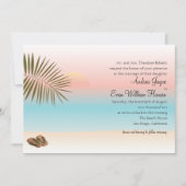 Invitation Mariage de plage tropicale (Devant)