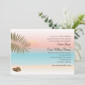 Invitation Mariage de plage tropicale (Debout devant)