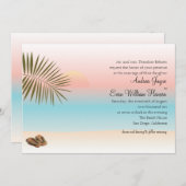 Invitation Mariage de plage tropicale (Devant / Derrière)