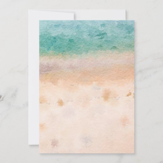 Invitation mariage de plage tropicale (Dos)