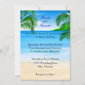 Invitation Mariage de plage tropicale (Devant)