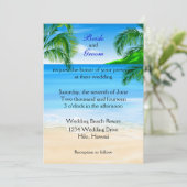 Invitation Mariage de plage tropicale (Debout devant)