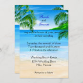 Invitation Mariage de plage tropicale (Devant / Derrière)