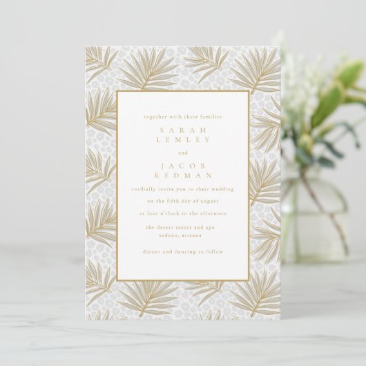 Invitation Mariage de plage tropicale (Debout devant)